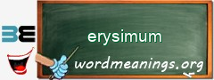 WordMeaning blackboard for erysimum